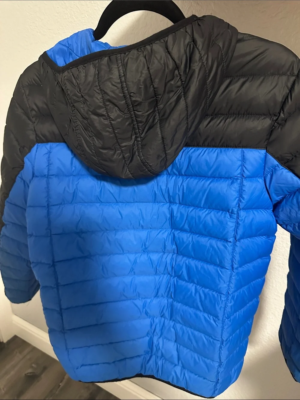 Gerry Weber Kids Blue and Black Puffer Jacket with Orange Zipper